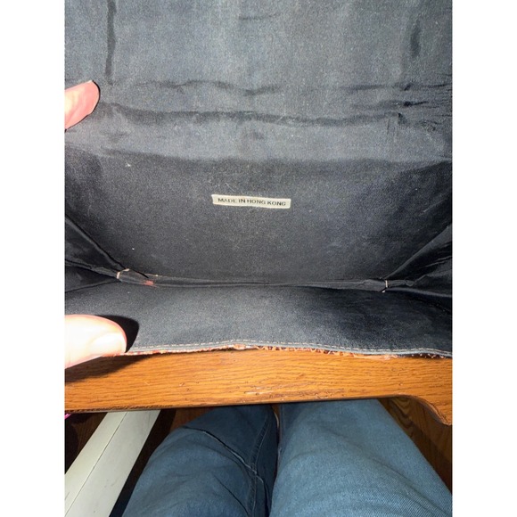 Vintage Snakeskin Clutch Purse Gold Chain Evening Bag